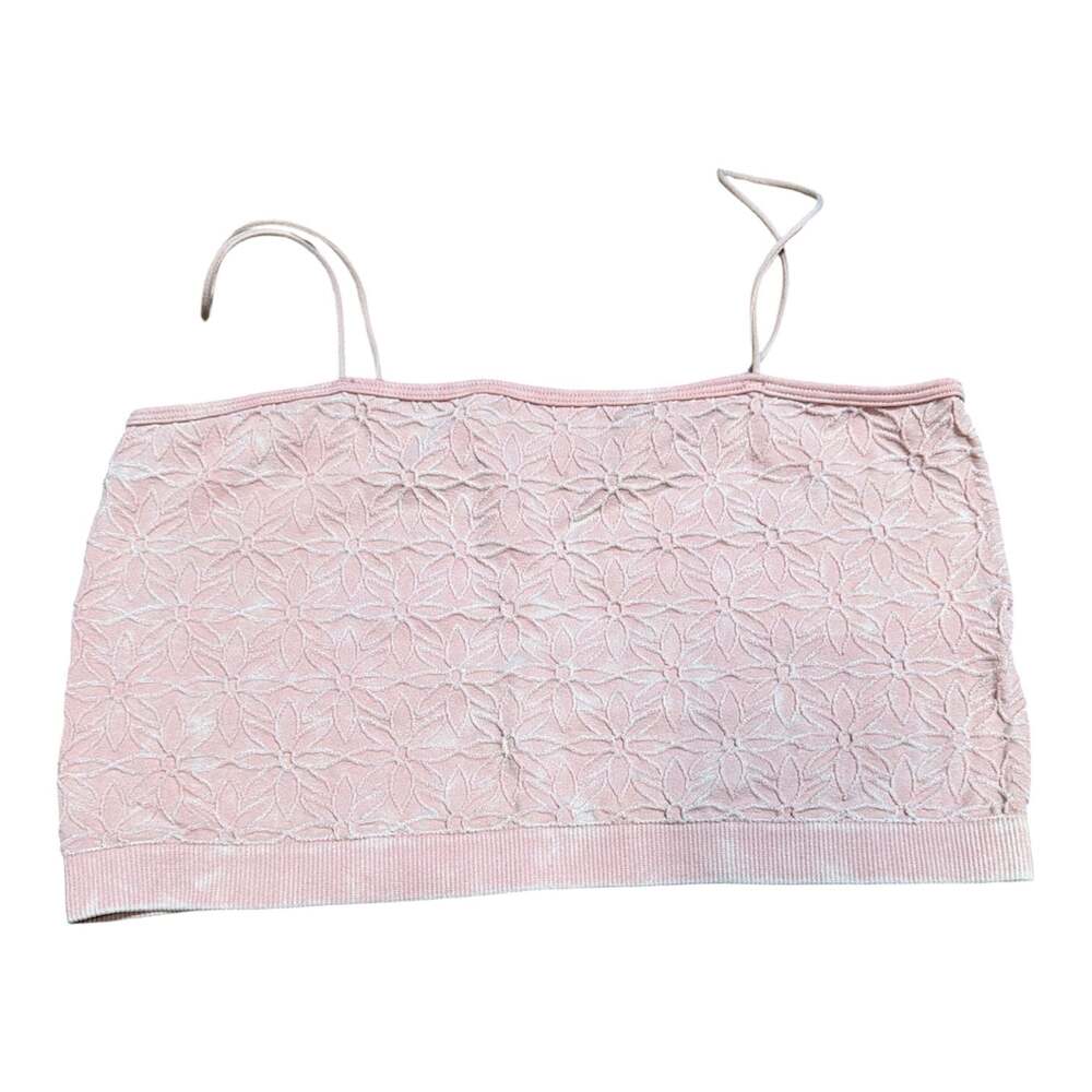 Aeropostale Seriously Soft Seamless Textured Floral Crop Cami Top
